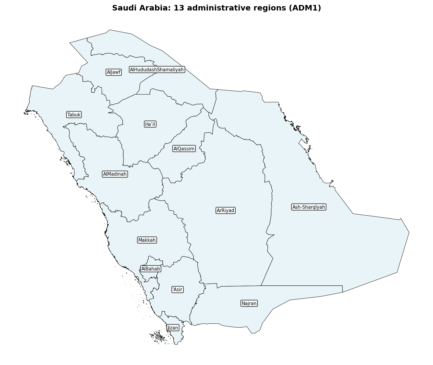 Saudi Arabia administrative regions