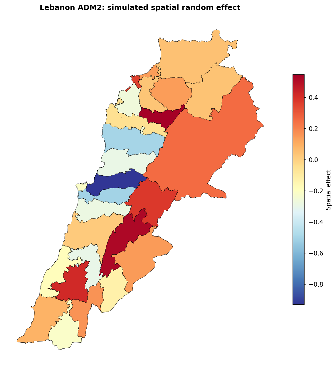 Lebanon choropleth